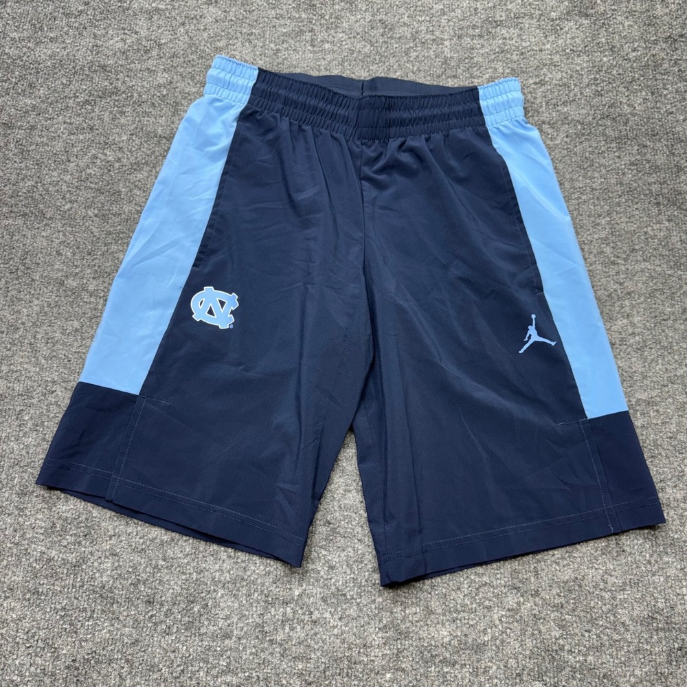 Jordan Brand Mens UNC Tar Heels Navy Blue Athletic Shorts Small Jumpman NCAA